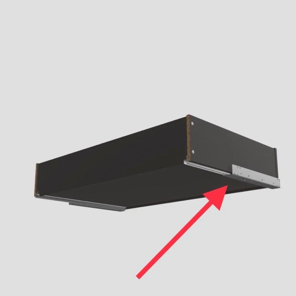 IKEA sliding rail for KOMPLEMENT 22 3/8” (depth) LEFT side drawer
